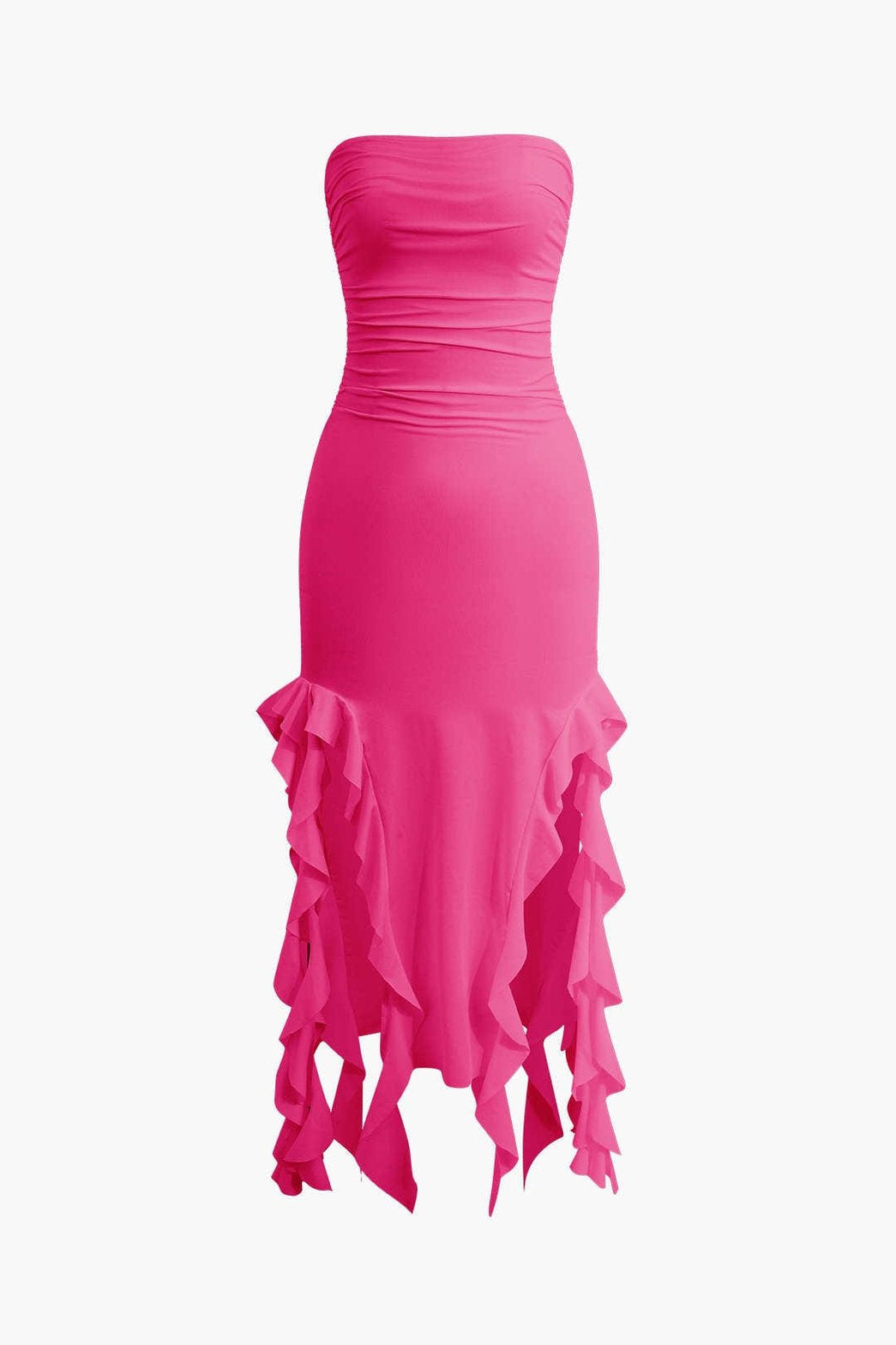 Robe Longue Plissée Asymétrique Élégante