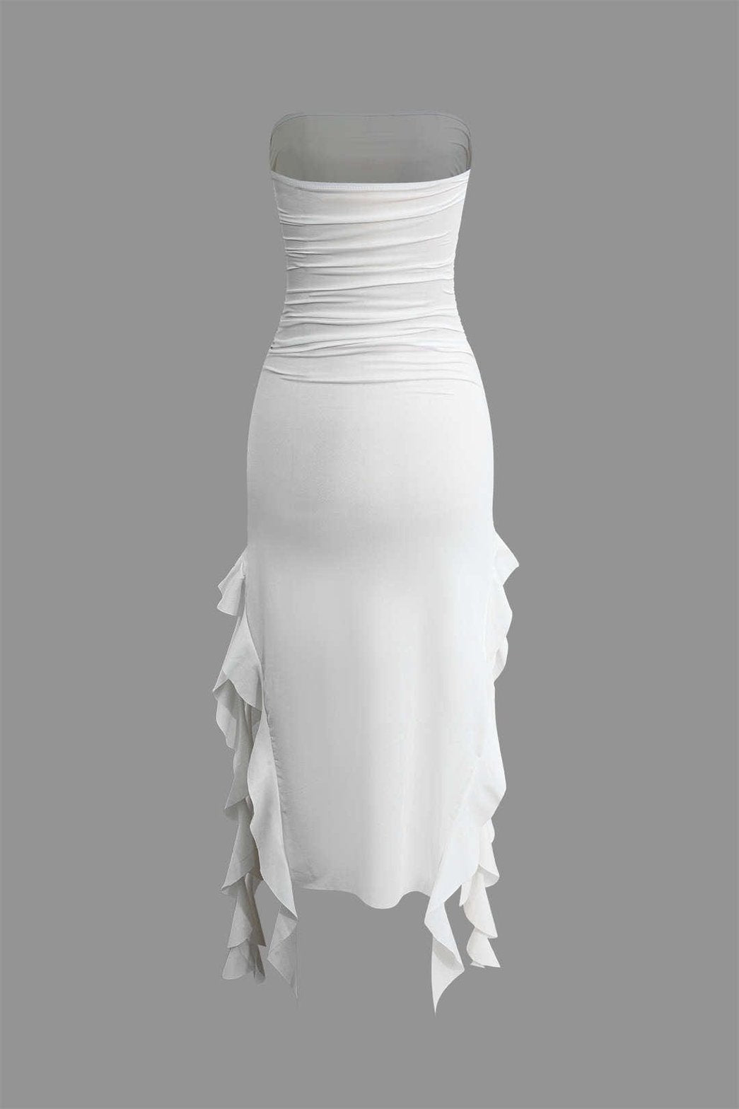 Robe Longue Plissée Asymétrique Élégante