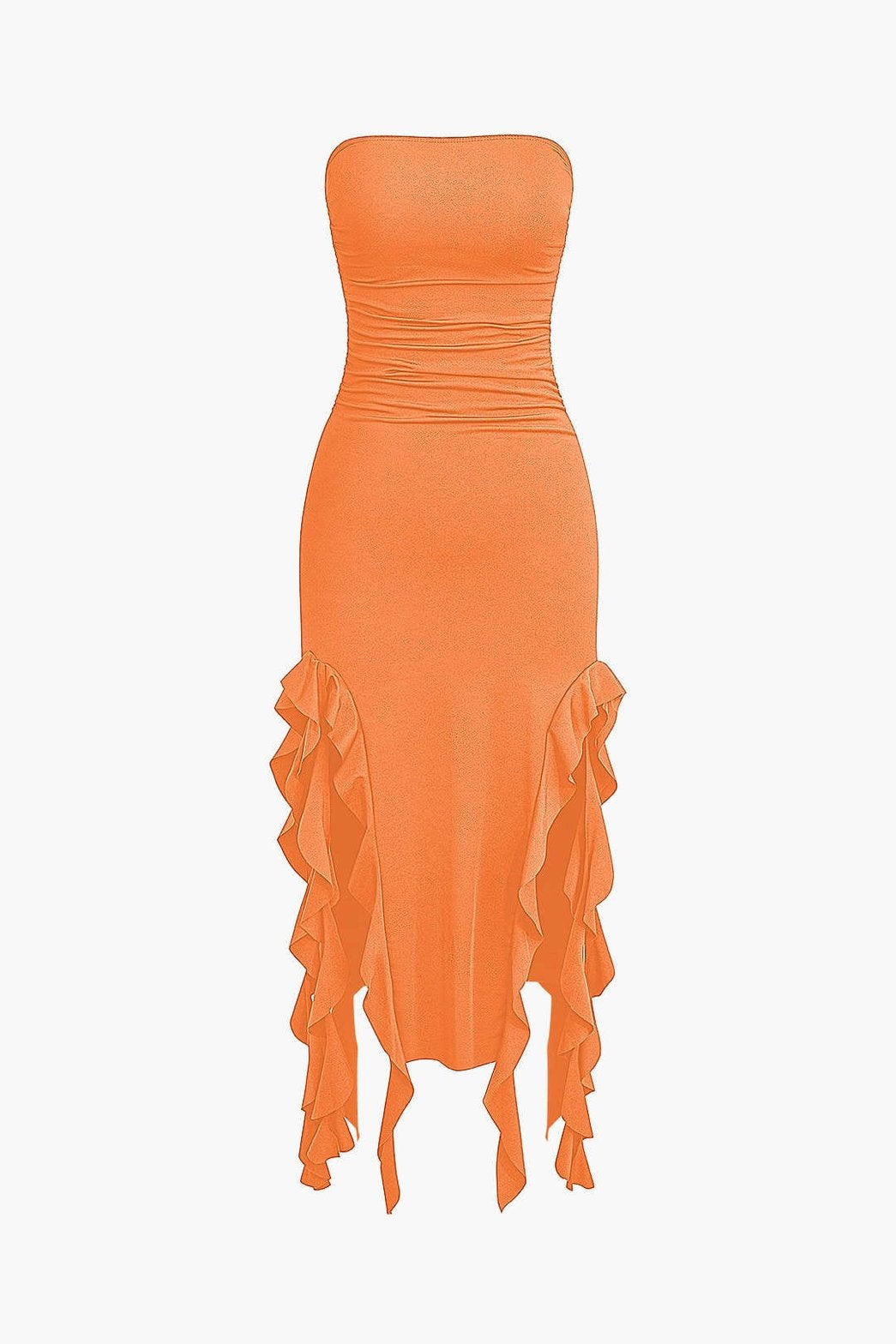 Robe Longue Plissée Asymétrique Élégante