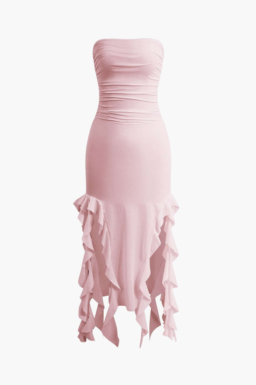 Robe Longue Plissée Asymétrique Élégante