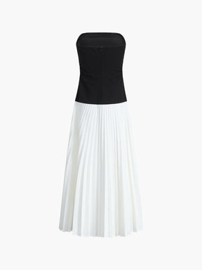 Robe longue plissée style douceur