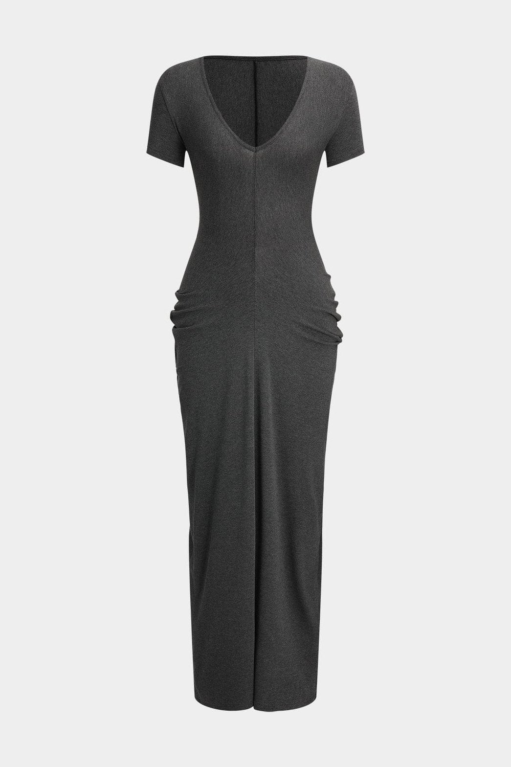Robe longue plissée vue de face papillon
