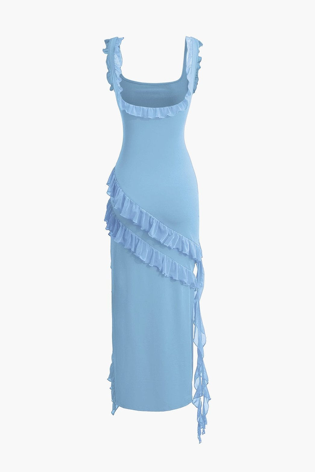 Robe fendue rouge rosée
