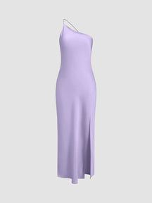 Robe de soirée dos nu satin cristal