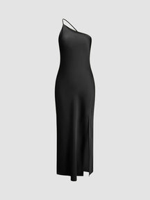 Robe longue élégante satin rosée