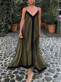 Robe longue fluide été sable