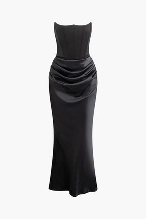 Robe de soirée noire élégante lune