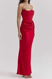 Robe longue noire moulante saphir