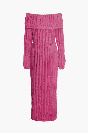 Robe longue noire vue trois-quarts arc
