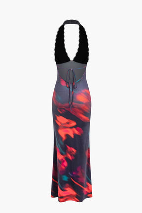 Robe longue tie-dye vue de dos - Élégance