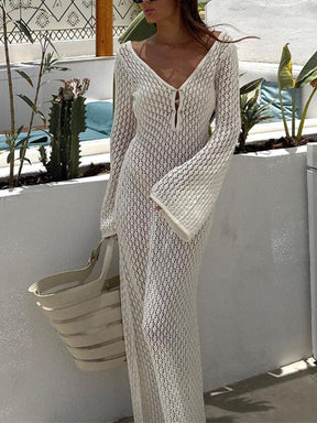 Robe tricotée élégante harmonie