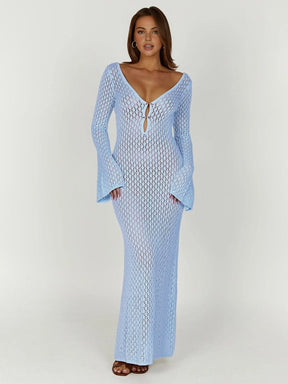 Robe tricot blanche charme