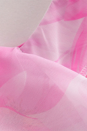 Robe longue fluide rose vague