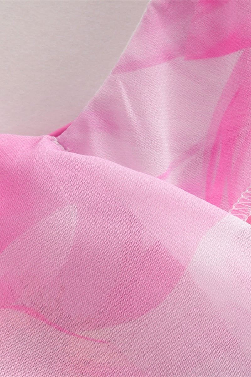 Robe longue fluide rose vague