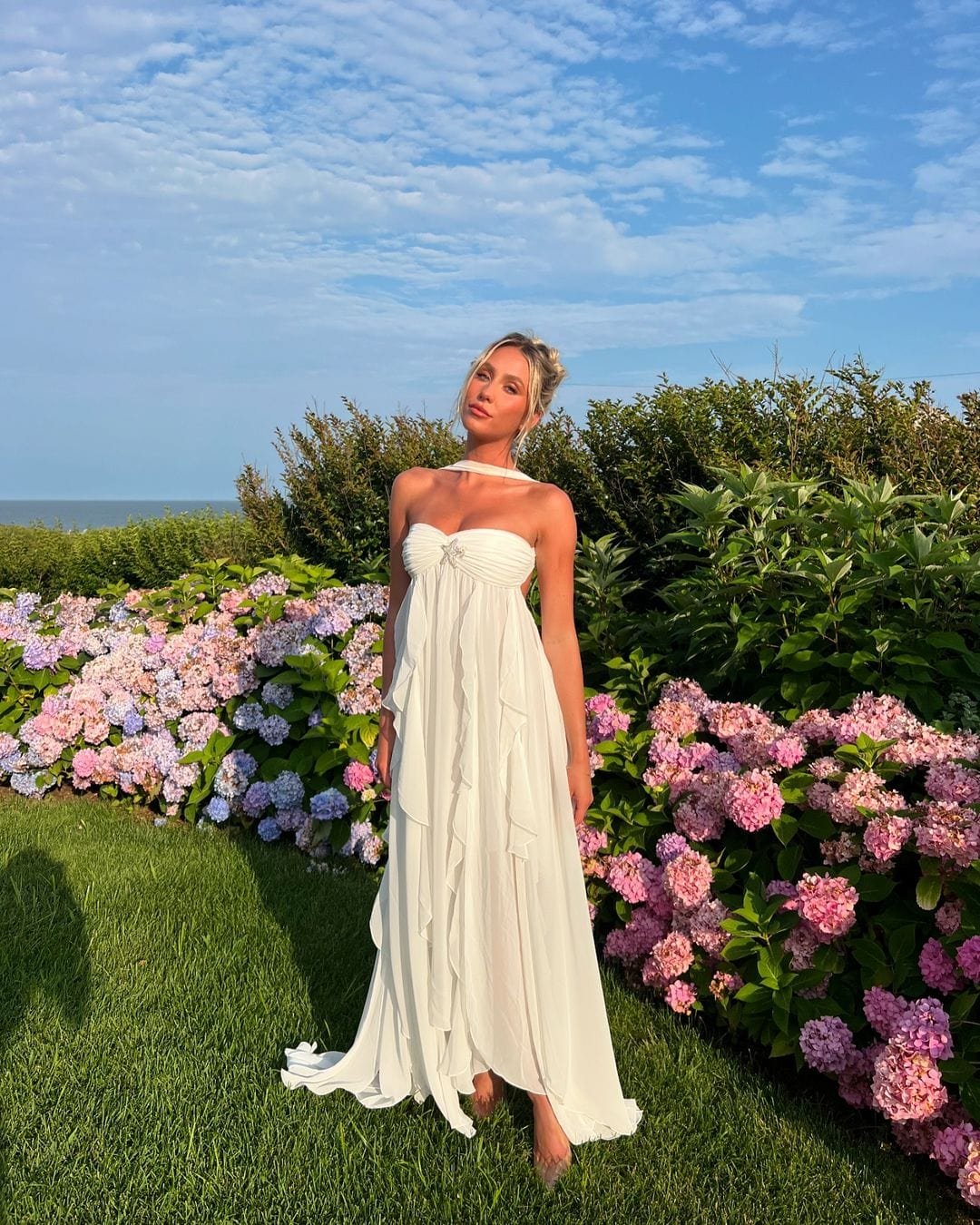 Robe longue asymétrique soleil