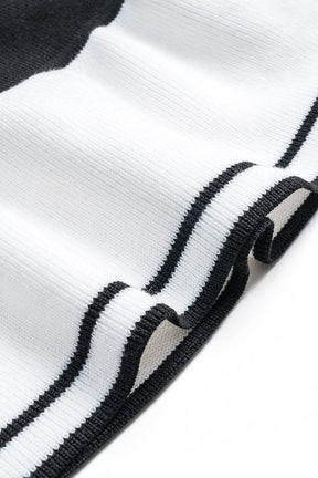 Robe maille bicolore détail manches étoile