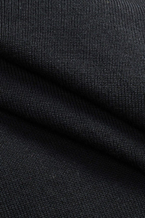 Robe maille bicolore détail col vague