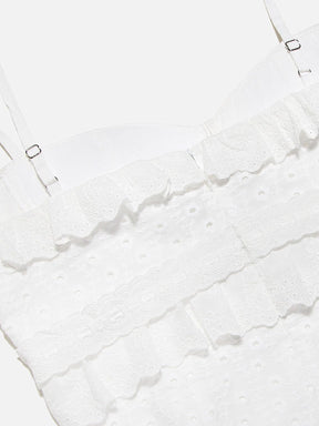 Robe longue blanche broderie anglaise grâce