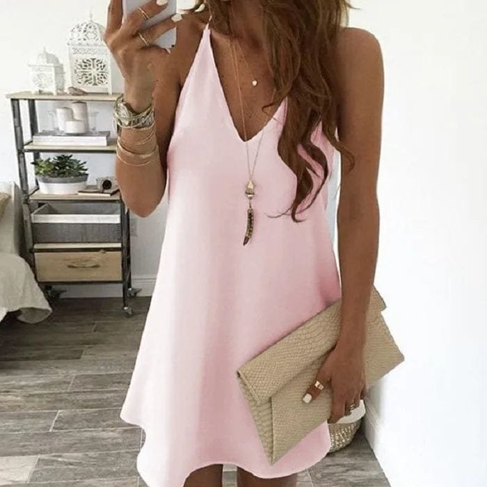 Robe midi élégante sans manches liberté