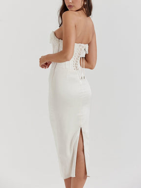 Robe midi coupe moulante radieuse