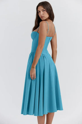 Robe Midi Corset Élégante