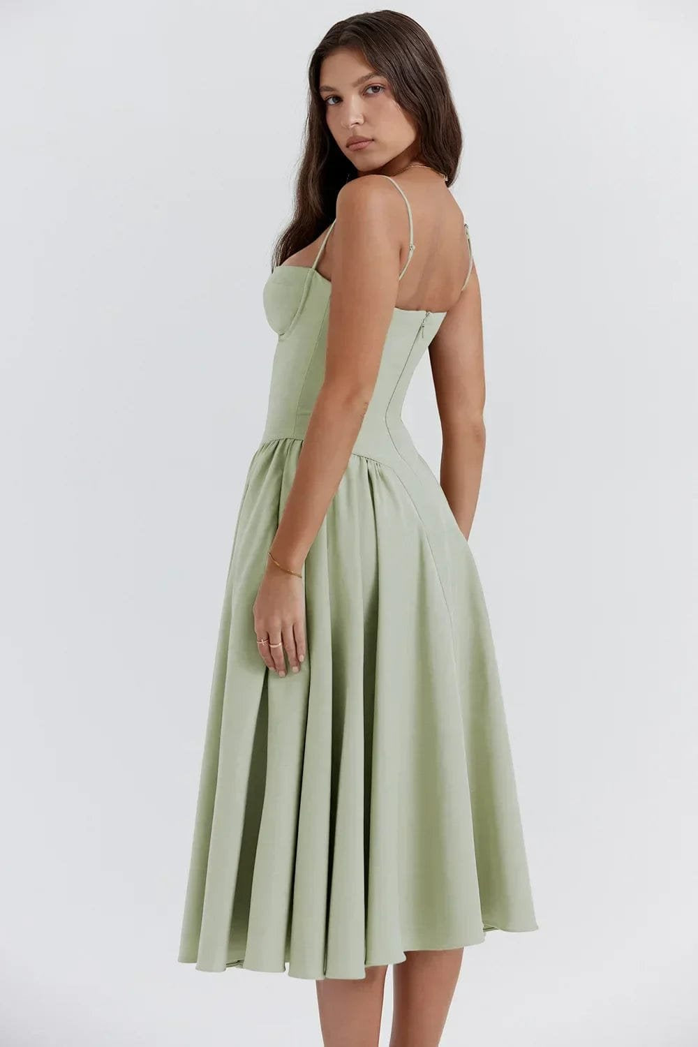Robe Midi Corset Élégante