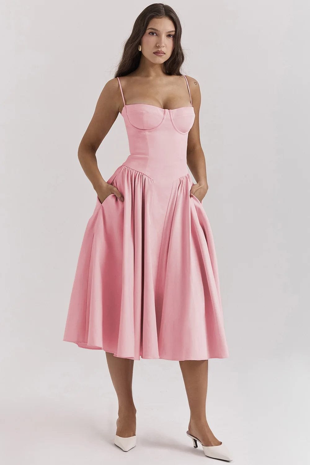 Robe Midi Corset Élégante