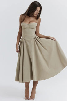 Robe Midi Corset Élégante