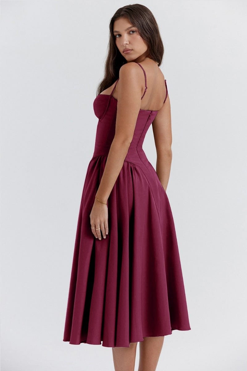 Robe Midi Corset Élégante