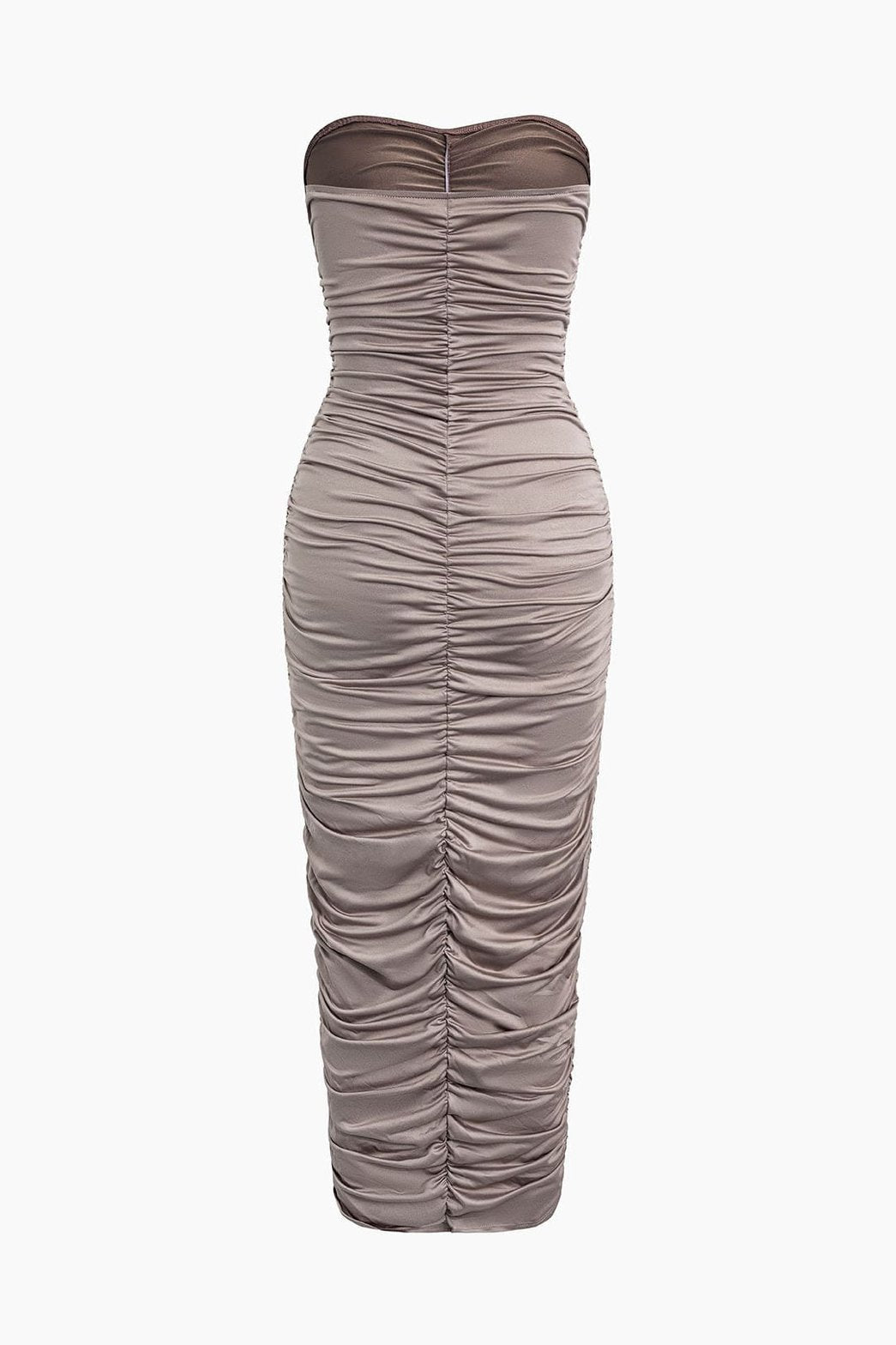 Robe midi moulante drapée vue dos lune
