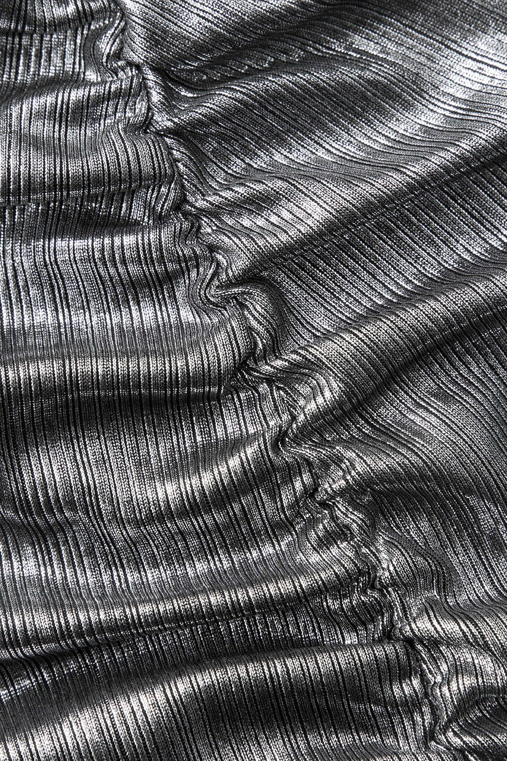 Robe midi métallisée vue portée chic
