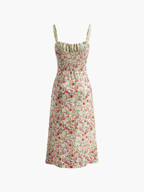 Robe midi fleurie romantique harmonie