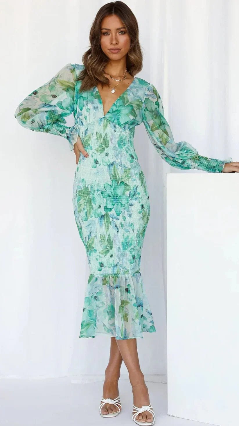 Robe midi rose détail dos nuage