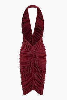 Robe midi froncée vue de dos étoile