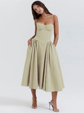 Robe midi gainante glamour étoile