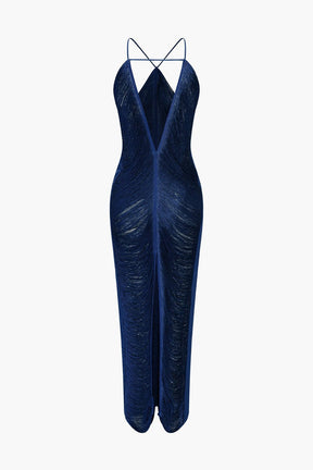 Détail dos robe midi topaze