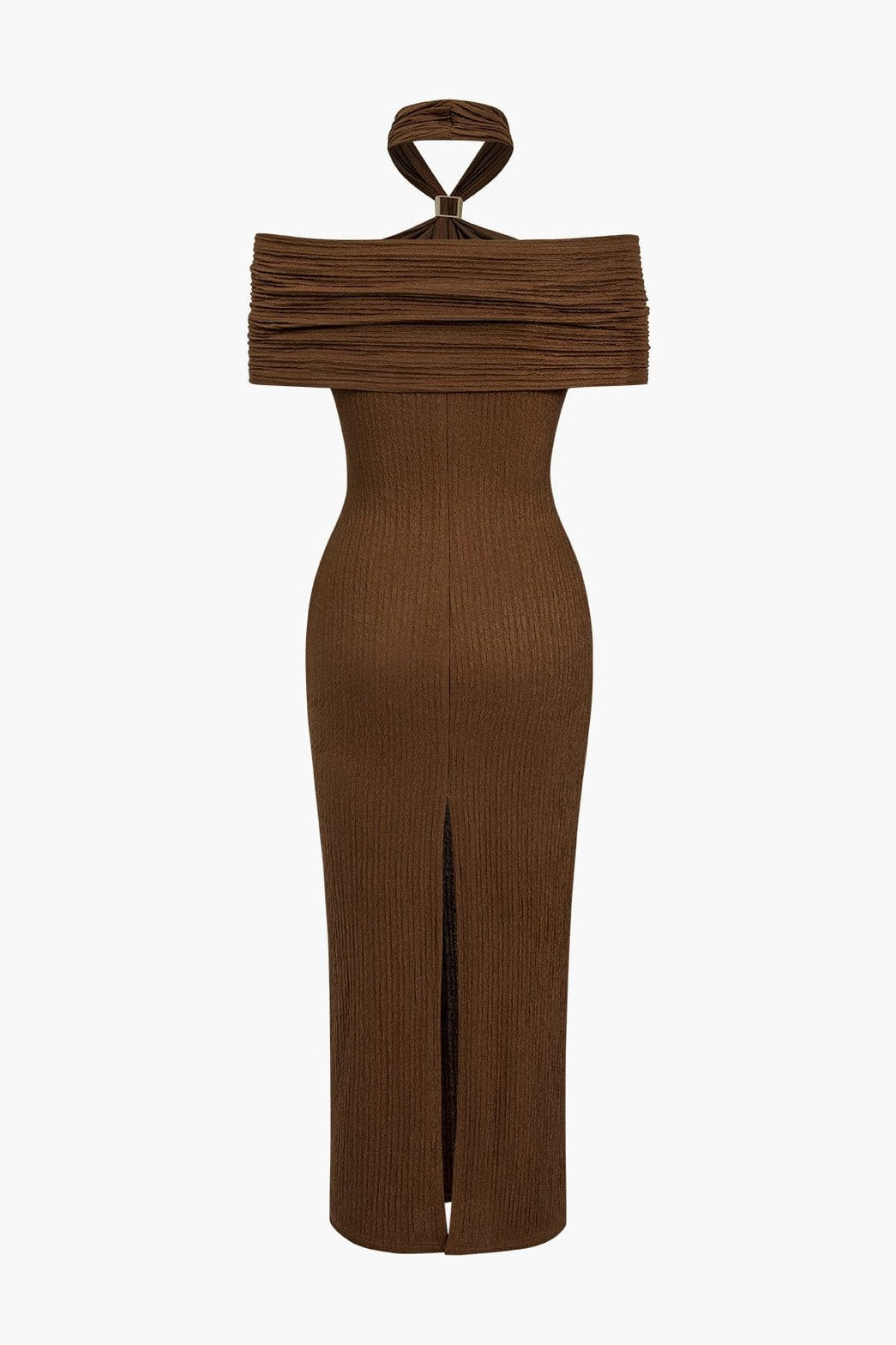 Robe midi ajustée détail harmonie
