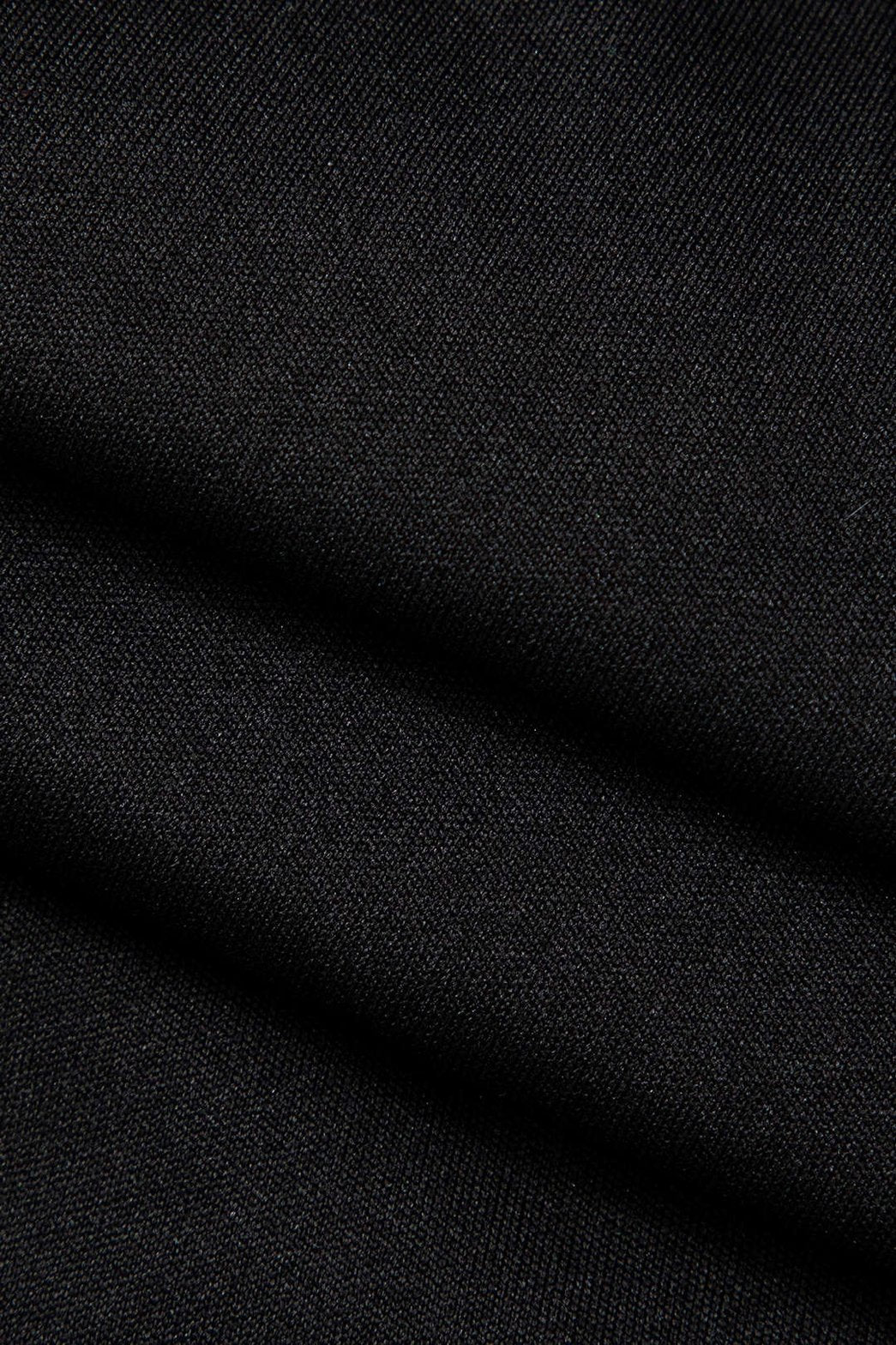 Robe midi noire col fourrure glamour