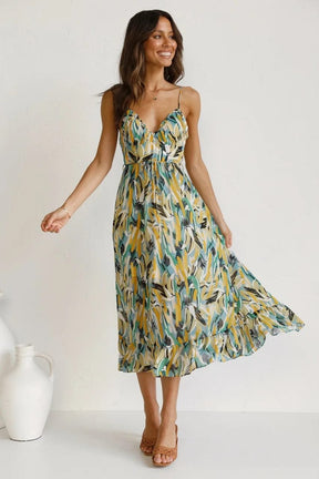 Robe d'été imprimée bohème plage