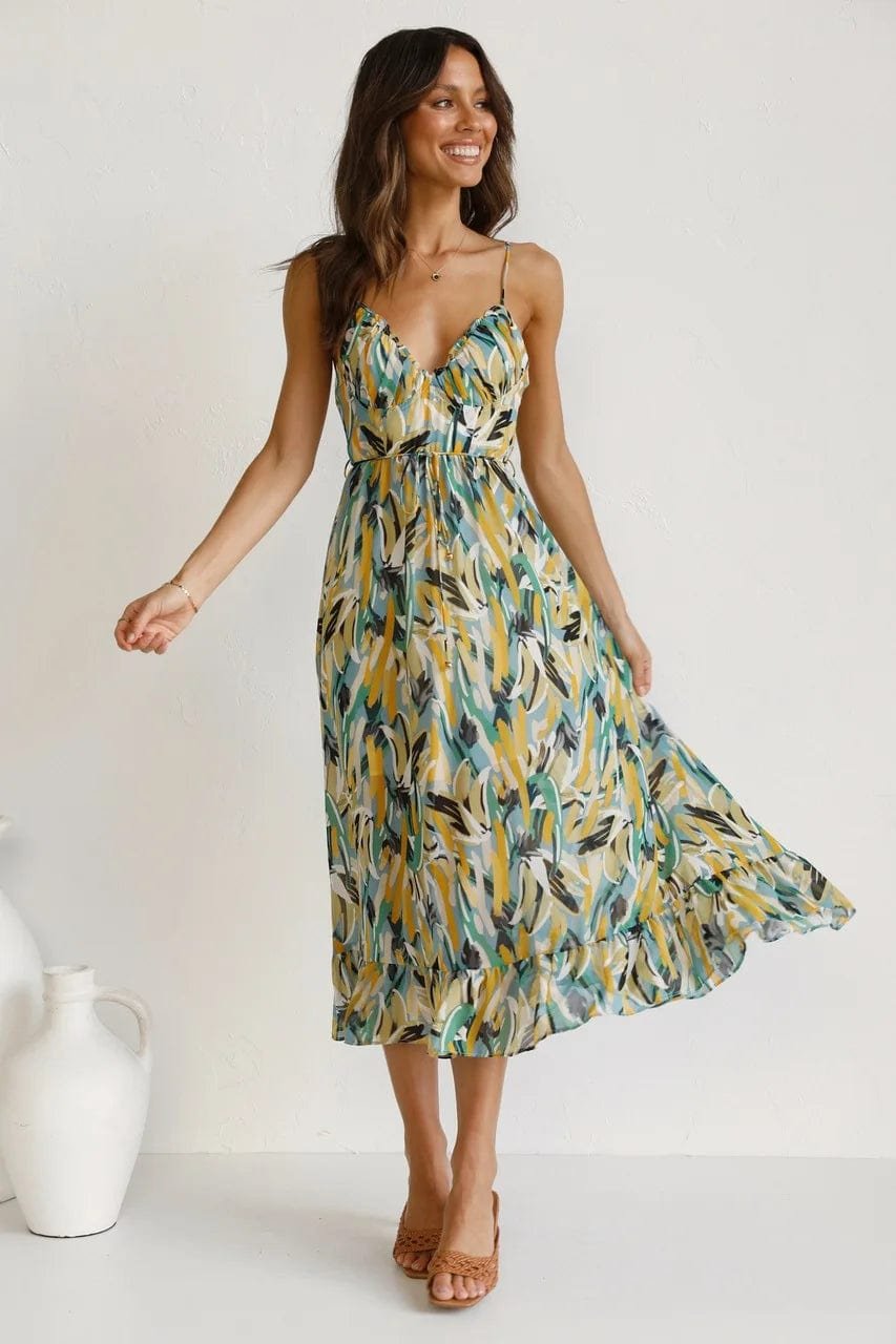 Robe d'été imprimée bohème plage