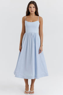 Robe Midi Élégante à Bretelles