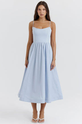 Robe Midi Élégante à Bretelles