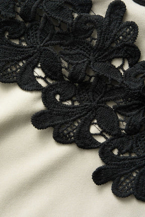 Robe midi en dentelle allure