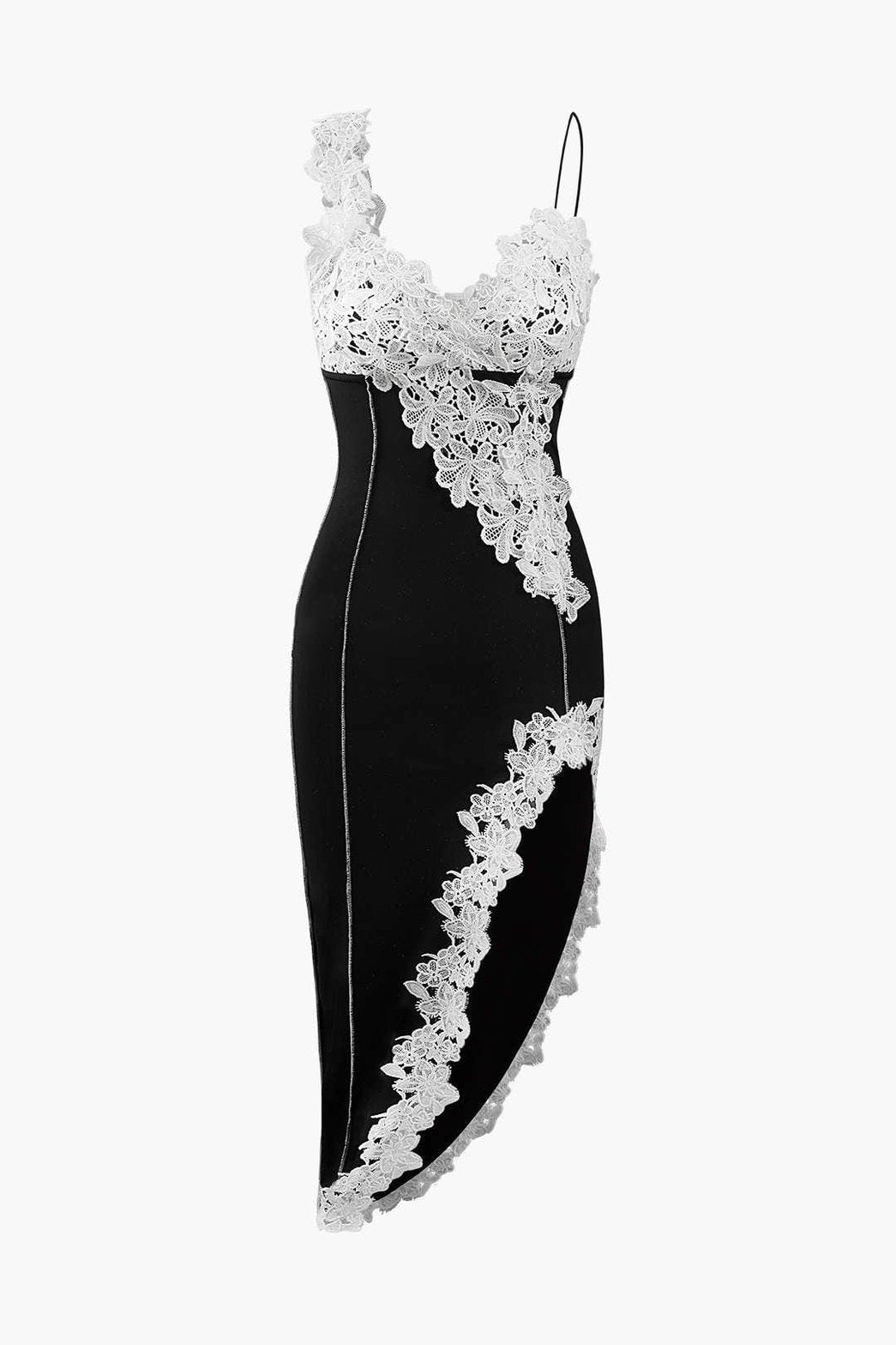 Robe midi ajustée en dentelle raffinement
