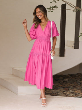 Robe midi décontractée style bohème nuage