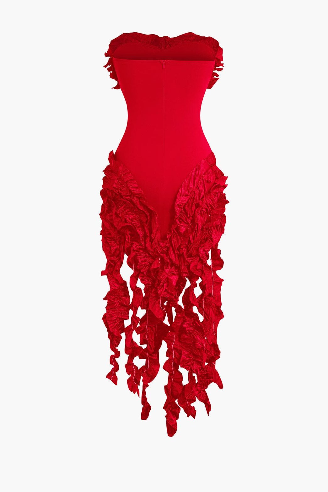 Robe Midi Élégante à Volants Émeraude