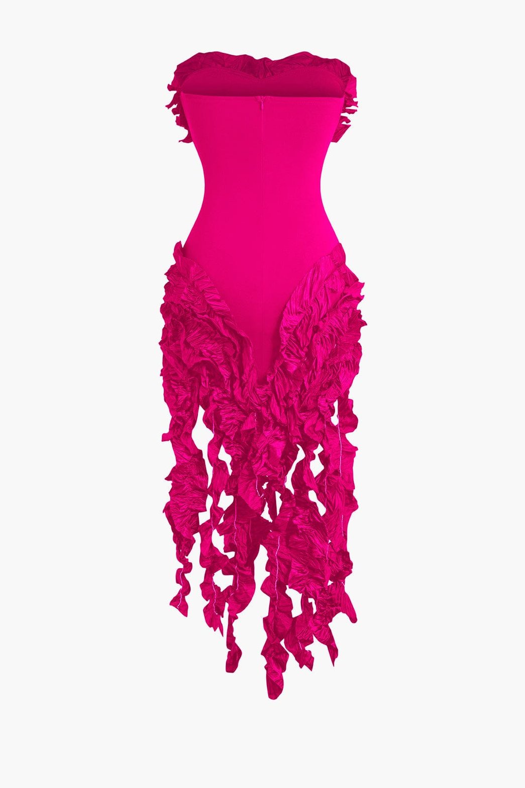 Robe Midi Élégante à Volants Émeraude