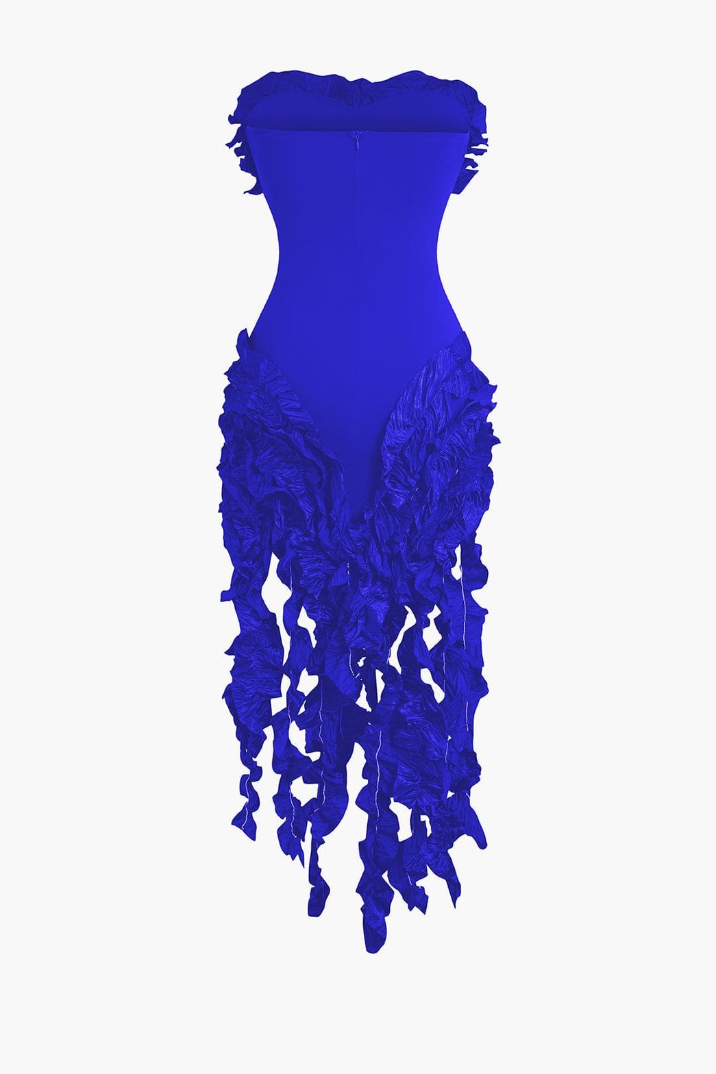 Robe Midi Élégante à Volants Émeraude