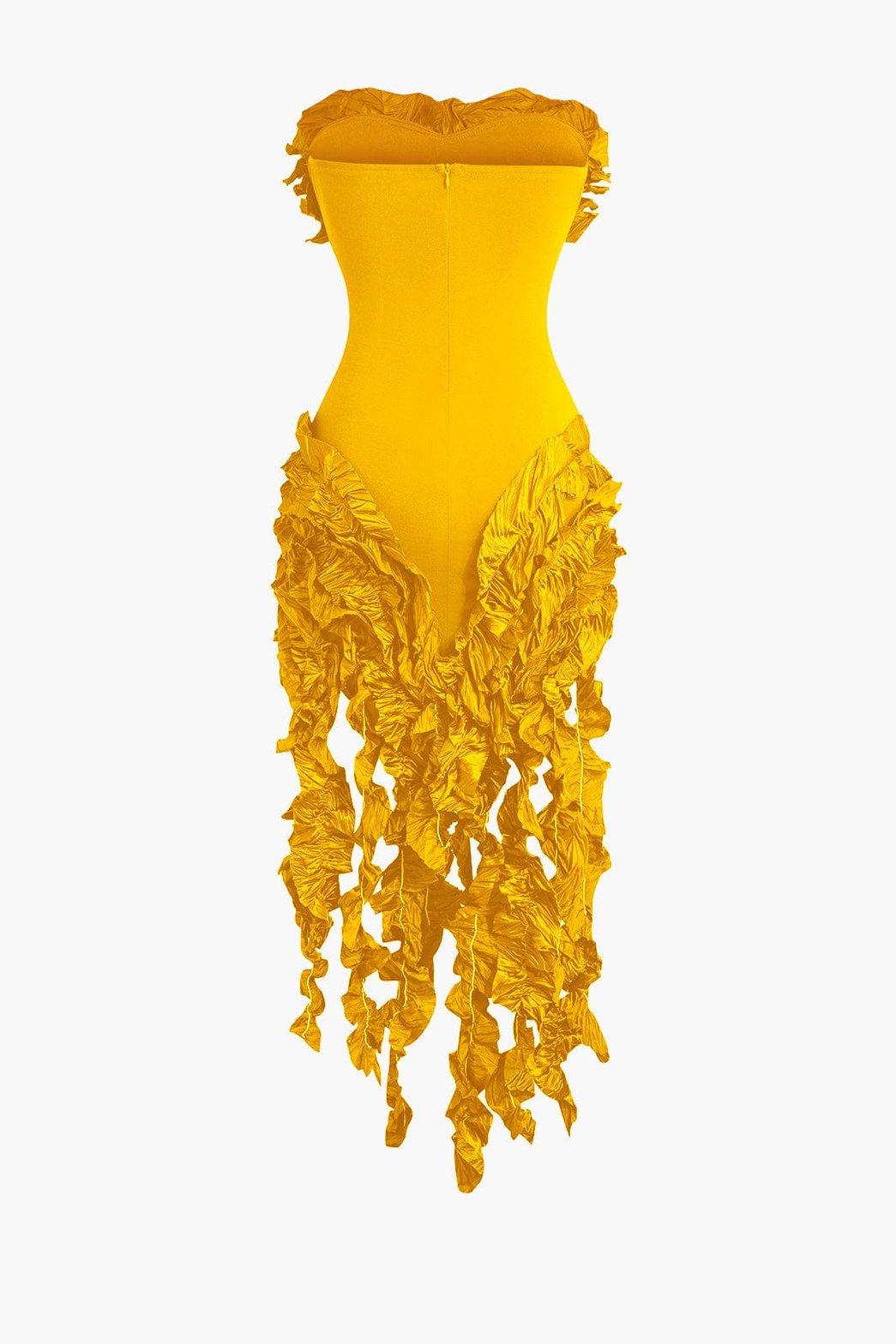 Robe Midi Élégante à Volants Émeraude