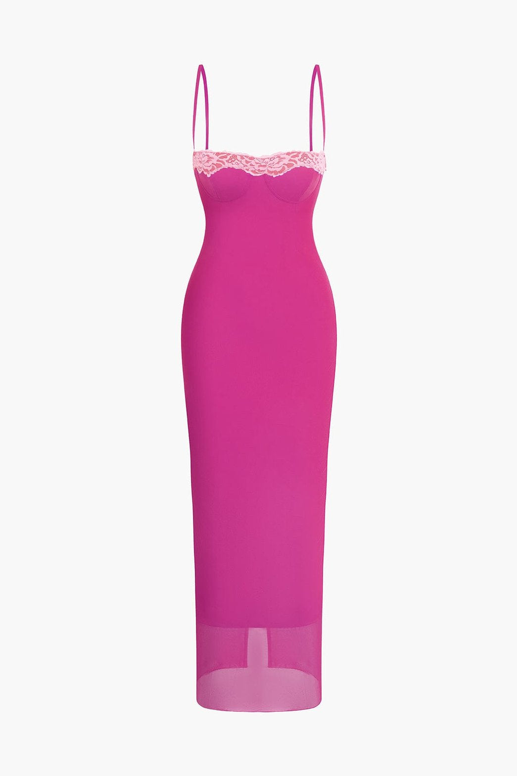Robe midi orange vue arrière rosée